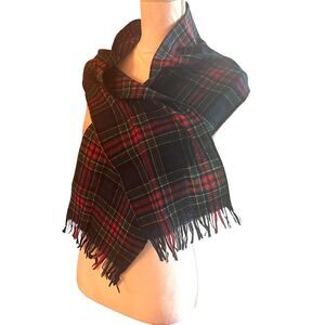 VTG Pendleton 100% Wool Tartan Plaid Scarf Heritage Classic Preppy Holiday